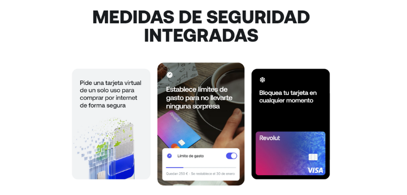 Medidas de seguridad de la Revolut Tarjeta.