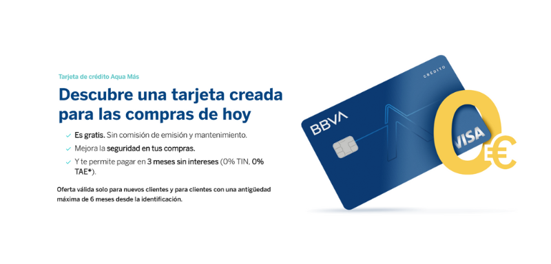 Aspectos de la tarjeta de crédito Aqua Más.